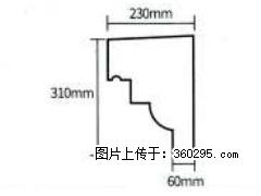 产品分解图型 - 檐口线，型号：SX311-YK-3，规格：230x310mm(3) - 金昌三象EPS建材 jinchang.sx311.cc